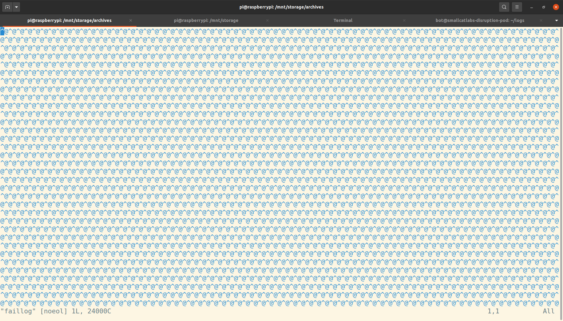 I opened a log file to find surprise art.